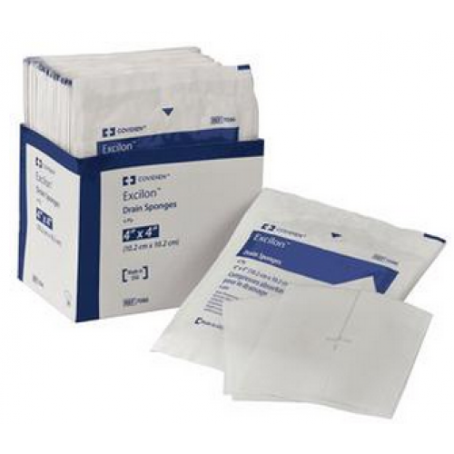 Covidien 7086 Excilon 4 x 4 Inch I.V. Drain Split Sponge Vitality Medical