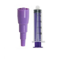 Vesco ENFit Tip Feed and Flush Syringe with Transition Connector - 5, 10, 20, 35, 60mL