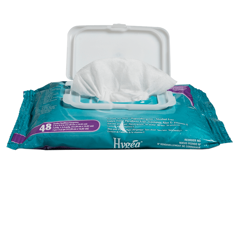 Hygea Flushable Personal Cleansing Cloths, 5.5" x 7" Vitality Medical