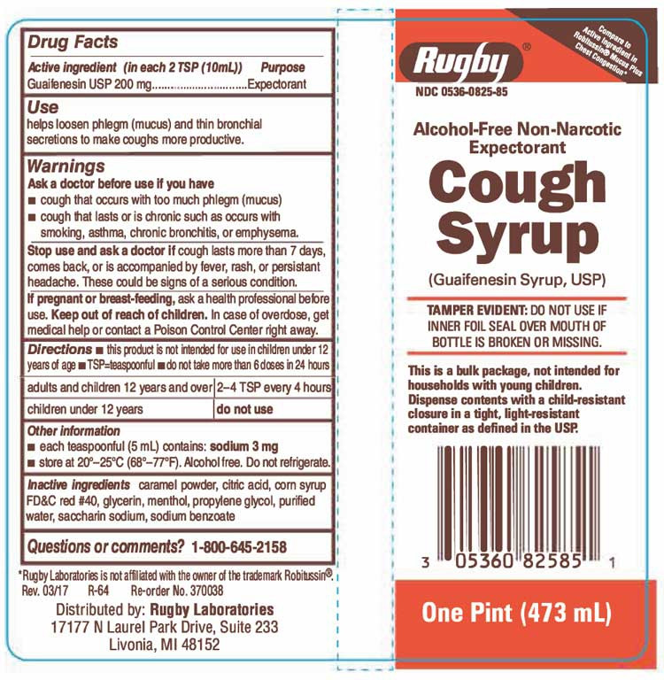 Rugby Cough Syrup w/Guaifenesin 16 oz Bottle Vitality Medical
