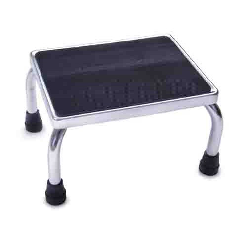 Chrome Foot Stools with Rubber Mat