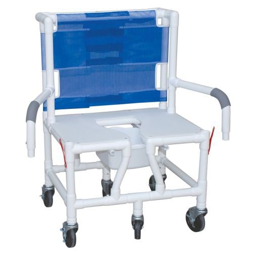 MJM PVC Bariatric Shower Chair w/Dual Drop Arm S1265BARDDAGRN, S1265BARDDAMVE, S1265BAR