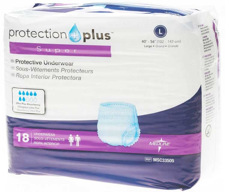 Medline Protection Plus Super Protective Underwear Heavy Plus Absorbency