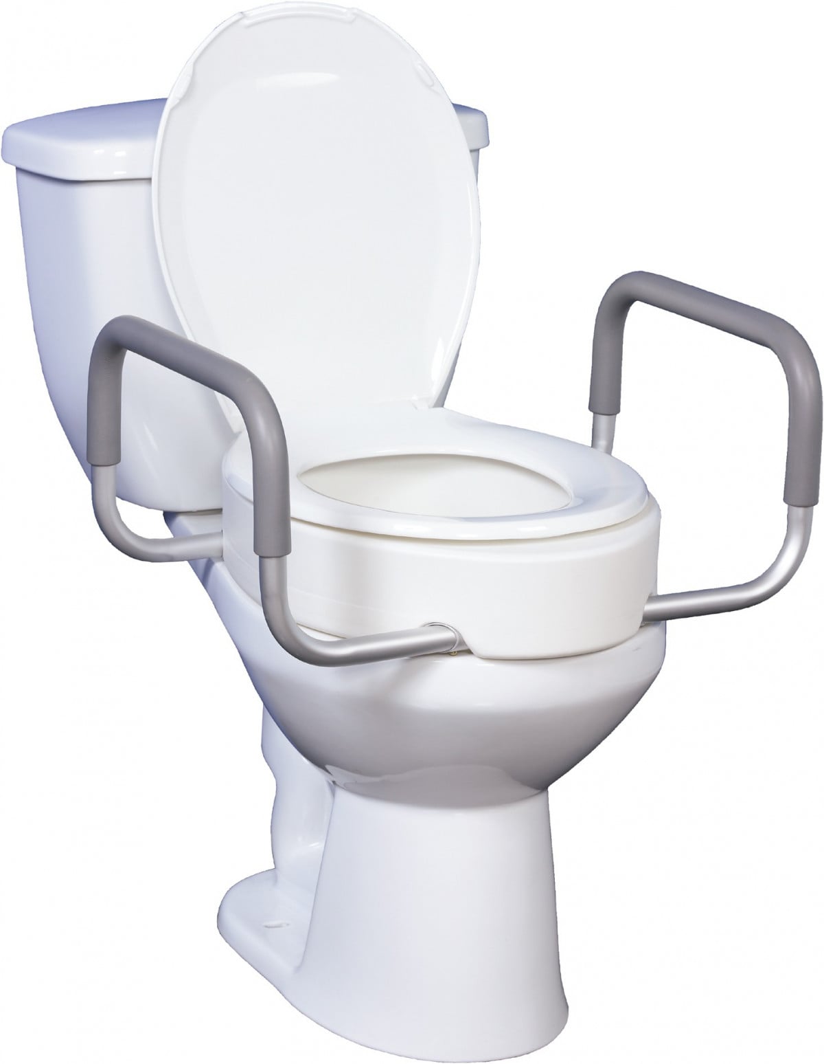 Drive Medical Premium Raised Toilet Seat with Removable Arms 12402, 12403