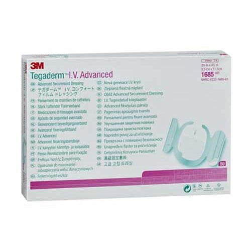 3M 1685 Tegaderm IV Advanced Transparent Dressing 31/2 x 41/2