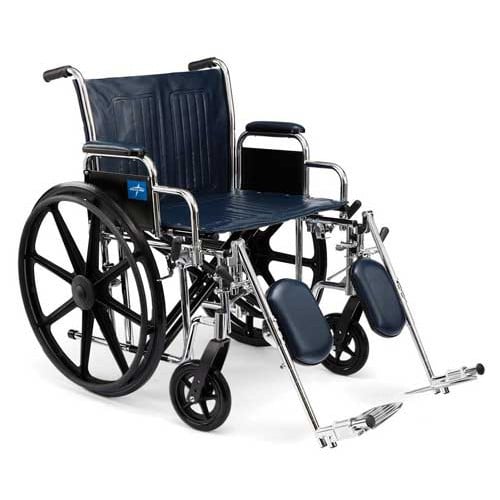 MedLine ExtraWide Wheelchair with Removable Arms Heavy Duty Manual Wheelchairs Vitality Medical