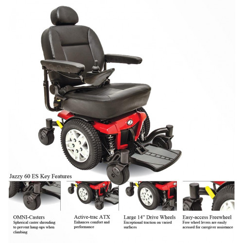 Jazzy 600 ES Power Wheelchair Pride Mobility JAZZY600ES