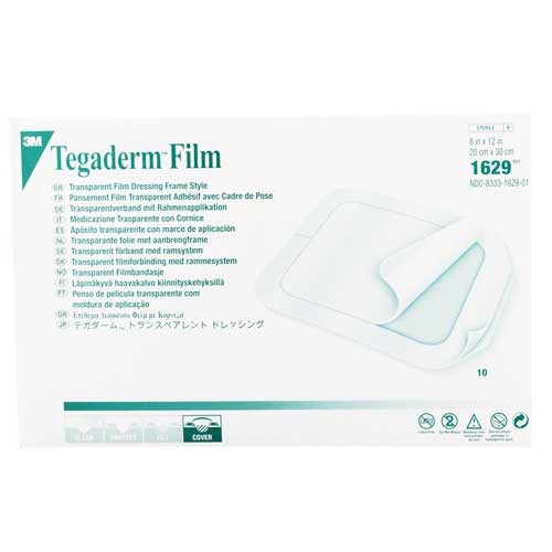 3M 1629 Tegaderm Transparent Film Dressing 8 x 12 Vitality Medical
