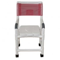 MJM PVC Shower Chair with Soft Removable Center Section