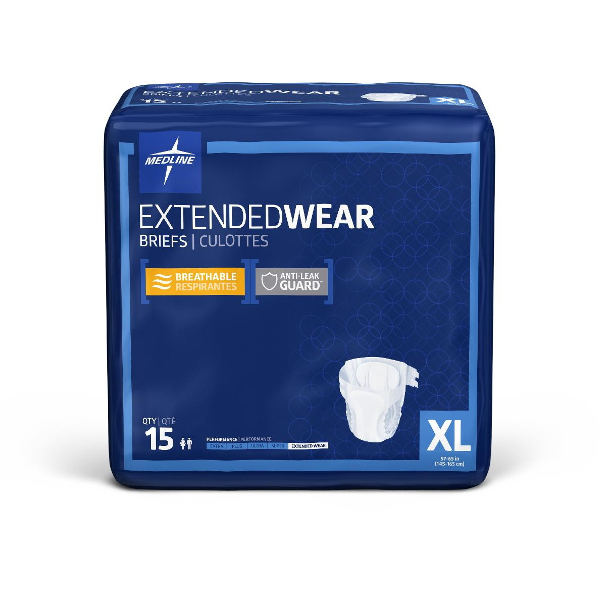 MedLine Extended Wear HighCapacity Adult Incontinence Briefs Medline MTB80200, MTB80300