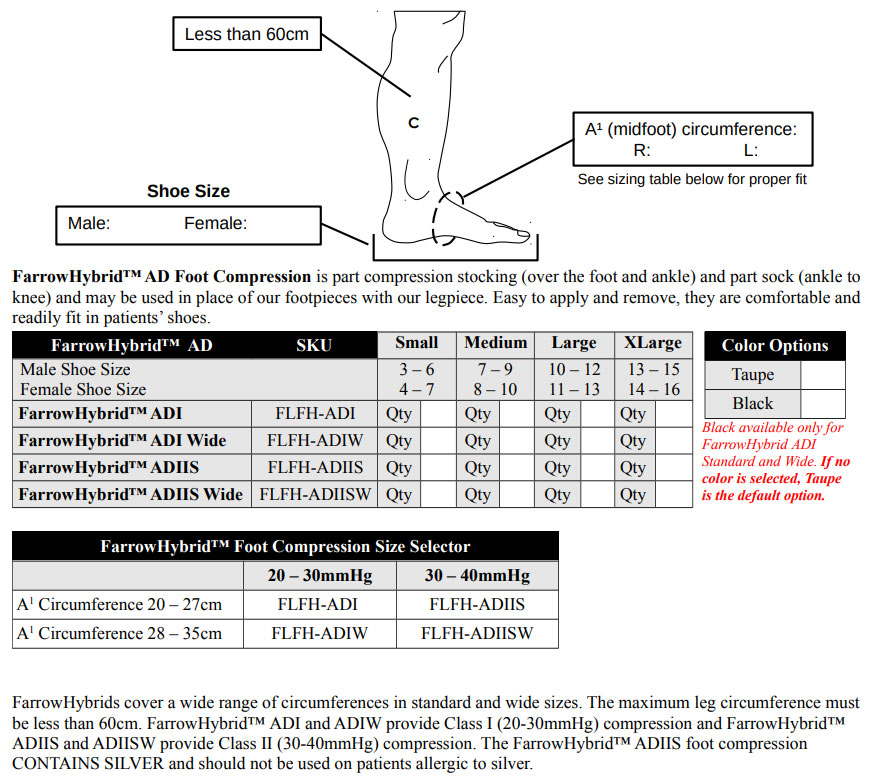 Jobst Compression Socks Size Chart