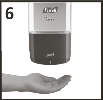 Sixth step of the installation of the refill