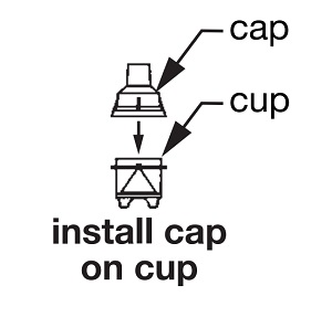 Image demonstrating cap installation