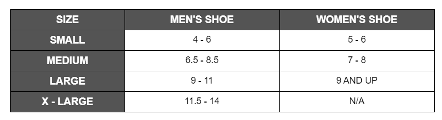 Op Size Chart