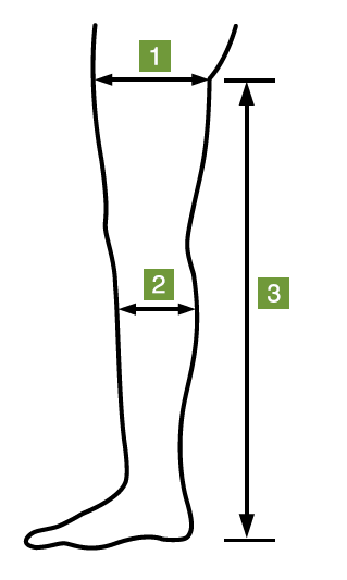 Leg Length Compression Anti-Embolism Stocking Measurement Pattern