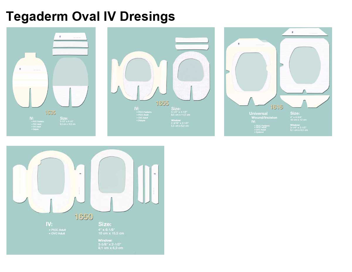 Tegaderm Oval IV Dressings