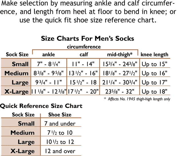 Sizing Chart