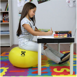 Little Girl Using Donut Ball