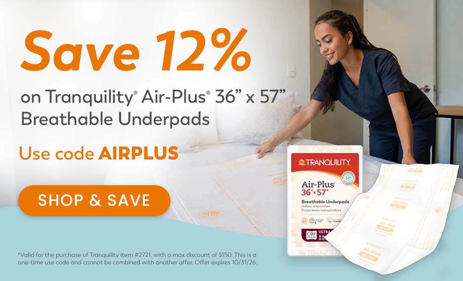 Tranquility AIR-Plus Breathable Underpads, 36 x 57 in