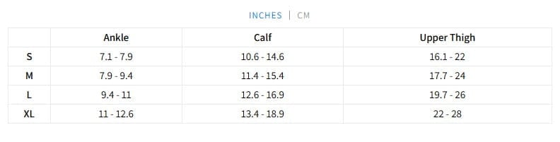 Size Chart - Inches