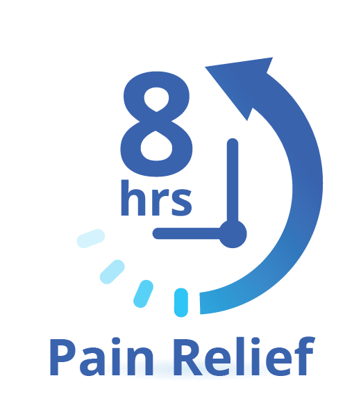 8 hours of pain relief