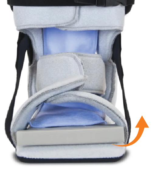 Splint with removable toe lift.