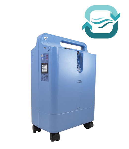 The EverFlo concentrator offers continuous flow of oxygen.