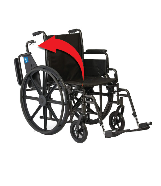 Wheelchair with swing-away arm rests.