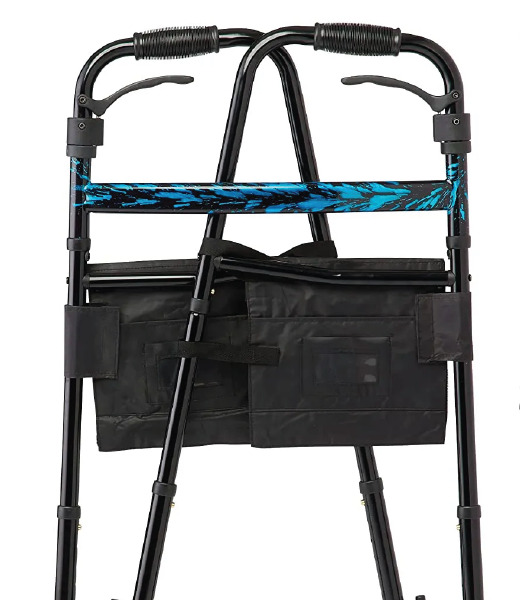 The Medline Trigger Walker, folded up.