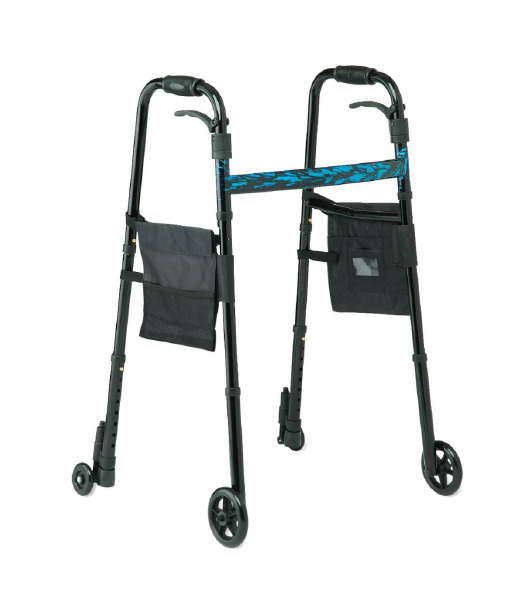 The Medline Trigger Walker, unfolded and ready to use.