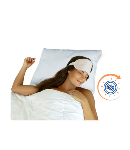 A woman peacefully sleeping because the PICO 7 system is so quiet.