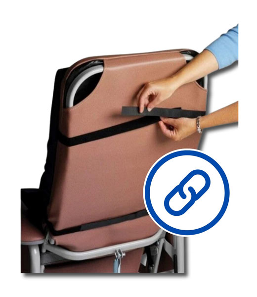 Geri-Chair Cushion secure strap attachment