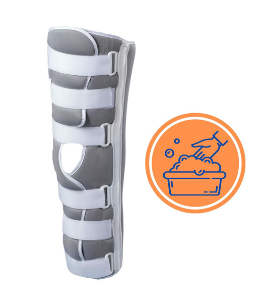 Washable knee immobilizer.