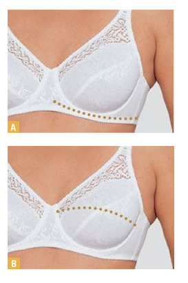 Lace Wide Band Mastectomy Bra