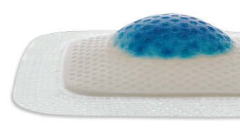 The Biatain Foam Dressing absorbs vertically to keep exudate from contaminating the wound bed.