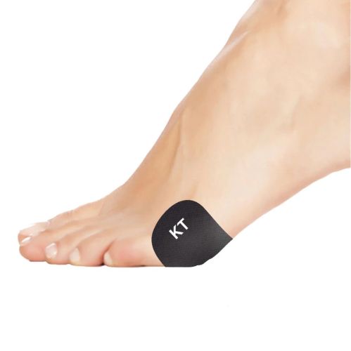 data-element= Using the blister prevention tape on the side of the foot.