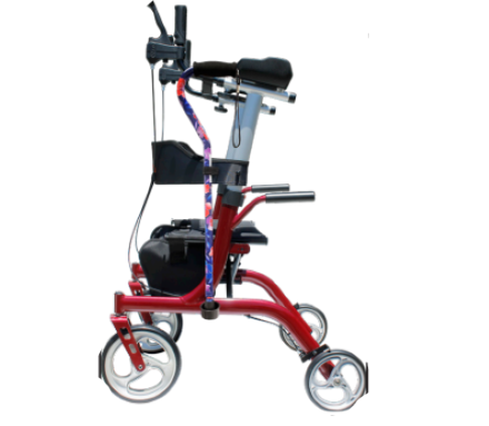 Side View of Nova Medical Phoenix Rise UP Rollator Showing Cane Holder