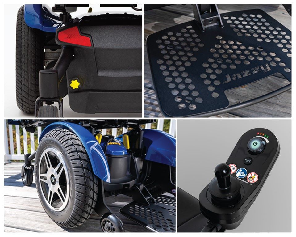 Electric wheelchairs safety features.