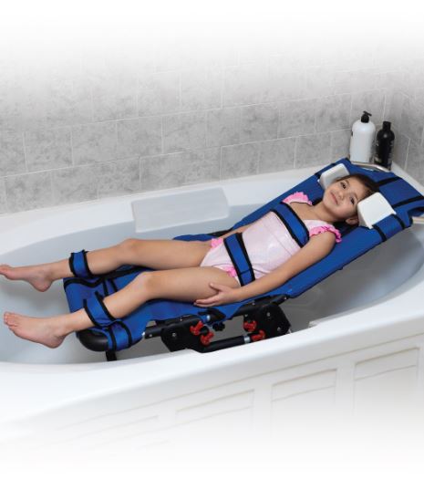 Child Using Anchor Bathing Chair