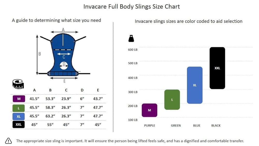 Sizing chart