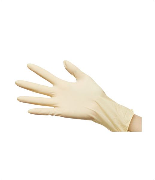 Finger thickness of the exam glove.