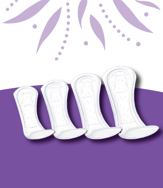 Bladder control pads are available in multiple lengths.