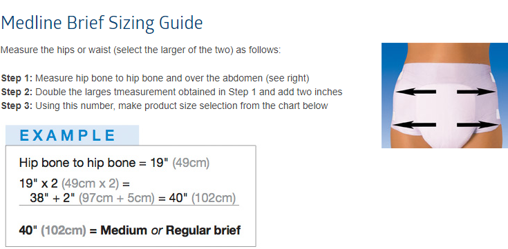 Measuring Guide Instructions and Image of Where To Measure 