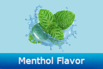 Menthol leaf in clear water