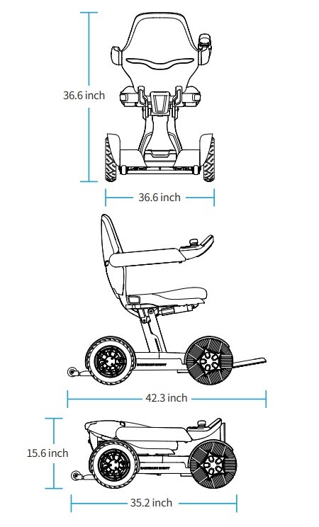 Robooter x40 Chair Dimensions