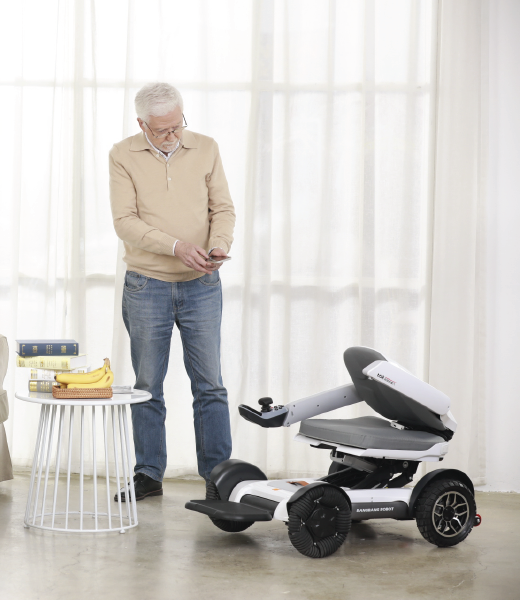 Man Folding the Chair Wirelessly With Phone