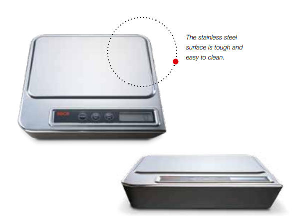 Seca 856 Stainless Steel Cover Features