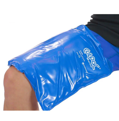 data-element= A standard-size ColPac is used on a patient's thigh