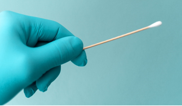 Swab used to collect sample