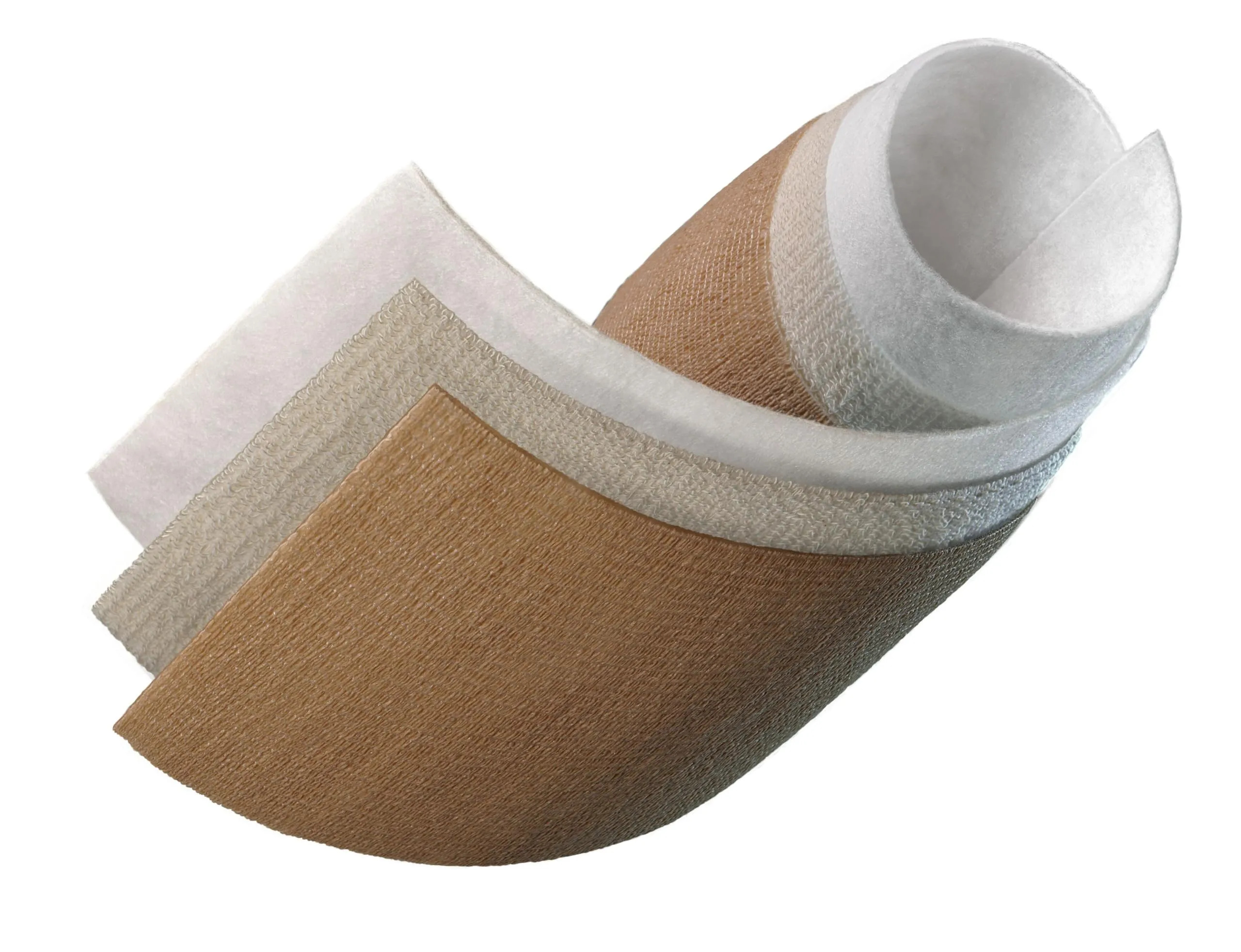 A roll of the three layers of Threeflex Compression System.